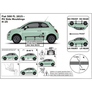 Bandouri laterale Fiat 500 (H25)