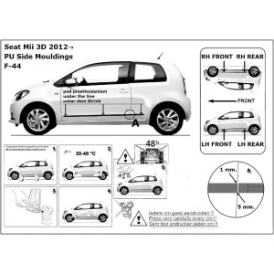 Bandouri laterale Seat Mii cu 3 usi (F44)