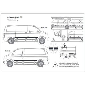 Bandouri laterale VW Transporter T5 scurt (F38K)