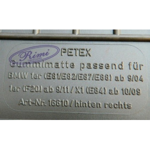 Presuri cauciuc Petex - BMW Seria 1 F20 / F21